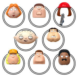TP1057 TV6304 TV6305 TV6306 Figurines de la série animée Family Guy, pièces de tête et de cheveux, briques, mini-blocs, figurines Peter, jouets pour enfants - Product Image 2