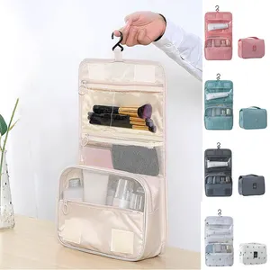 Hanging Toiletry Bag Hook Makeup Cosmetic Bag Case Pouch Multifunctional Foldable Travel Organizer Bag