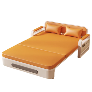Convertible Foldable Modern Multi-Function Metal &amp; Fabric <strong>Sofa</strong> <strong>Bed</strong> <strong>with</strong> <strong>Storage</strong> for Small Apartments Living Room Bedroom - Product Image 5