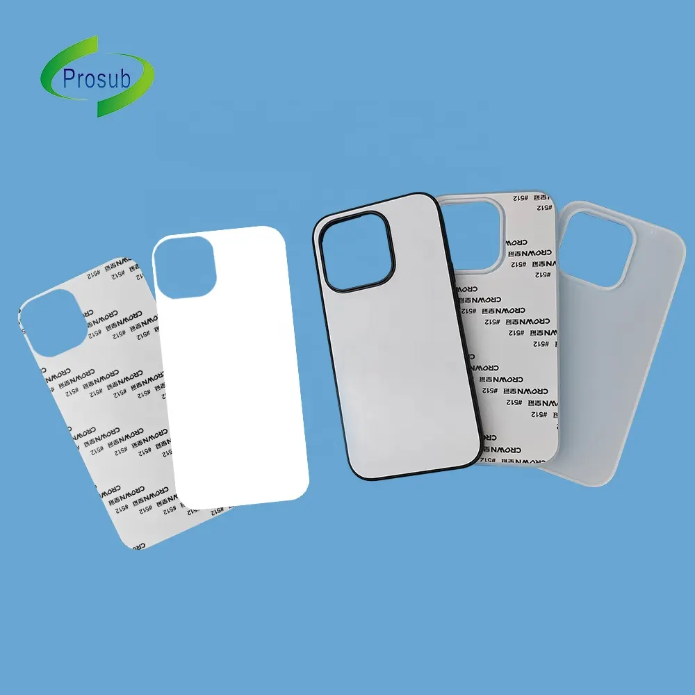 Prosub Sublimation Mobile Covers 2D TPU PC Customized Print Logo Sublimation Phone Cases For Iphone 15 14 13 12Pro Max Plus