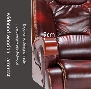 Sedia Direzionale Girevole in Pelle Stile Moderno, Regolabile in Altezza, in Legno Massello, Ideale per Uffici - Offerta Speciale - Product Image 4