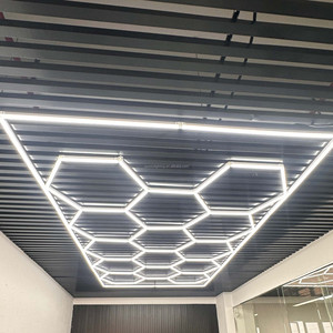 Éclairage de <span class=keywords><strong>Plafond</strong></span> LED Hexagonal 85-265V pour Détail Automobile et Réparation, Tube Lumineux Nids d'Abeille DIY 440mm, Accessoires SKD pour Garage - Product Image 2