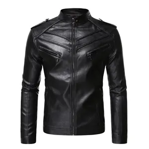 Special Offer Newcomer Waterproof leather Men's casual formal reflective jacket
