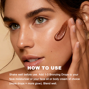 Private Label Schnellentwickelnde Selbstbräunungstropfen für das Gesicht für einen Natürlichen Bronzenglanz und Feuchtigkeit - Product Image 4