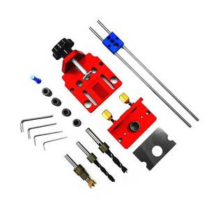 ZJD-BT037 Wood Doweling <strong>Jig</strong> Hole <strong>Drilling</strong> Guide Woodworking Positioner Locator Tool <strong>Drilling</strong> <strong>Jig</strong>, Improved Version - Product Image 5