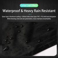 Housse de moto imperméable pour l'extérieur, sac de rangement anti-UV UPF40+, trou de verrouillage, résistant au vent, grande taille, universel, toutes saisons, pour vélo