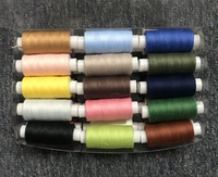 Set Benang Jahit Berwarna-warni 40/2 100% Benang Poliester untuk Jahitan DIY di Rumah