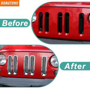 Grille de radiateur Offre Spéciale accessoires de voiture extérieurs Grille avant automatique ABS pour <span class=keywords><strong>Jeep</strong></span> Wrangler <span class=keywords><strong>JK</strong></span> 2007-2015 - Product Image 4