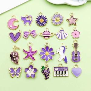 จี้โลหะผสมสีม่วง 20 แบบ สำหรับทำเครื่องประดับ DIY - Product Image 1