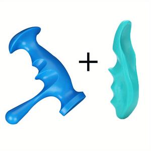 Alat pijat bentuk T, pemijat tangan jempol tekanan jari, titik pemicu, alat fisioterapi Manual, nilon, Tisu dalam tubuh penuh, santai - Product Image 3