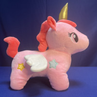 Peluches 4u, adorable poupée licorne de haute qualité avec lumière LED, chantant des chansons de Noël, cadeau pour enfants, jouet en peluche doux, 36 cm, PP