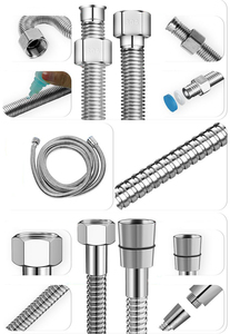 Manguera flexible de metal de acero inoxidable de tamaño personalizado SS corrugado SS BR tubo de bidé antibobinado manguera de ducha de mano de PVC <span class=keywords><strong>SHO</strong></span> - Product Image 5