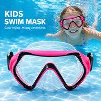 Masque de plongée coloré pour enfants, lunettes de natation anti-buée, masque de plongée en silicone souple anti-fuite pour enfants, sports de piscine et de plage