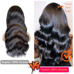 شعر مستعار رخيص 13x4 HD شعر مستعار مموج لجسم الإنسان بكثافة سابقة انتزع شعر مستعار بدانتيل أمامي شفاف مع شعر طفل - Product Image 5