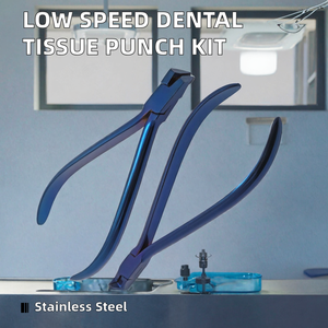 Kit de perforation tissulaire dentaire manuel à basse vitesse en acier inoxydable, type long, pour implantation osseuse, avec fraise de tephine - Product Image 2