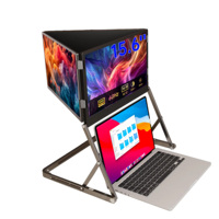 Eimio Monitor Portátil IPS de 15.6 Pulgadas, Cuádruple, para Juegos, con Altavoz Integrado, Múltiples Entradas, 1080P, Tipo-C, Plug and Play, Extensor de Pantalla para Portátil, OEM