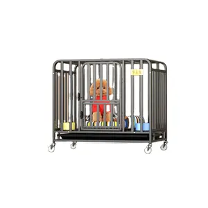 Porte pliable à double couche, cage de transport pour chien robuste et personnalisable, cage pour chien pas cher avec roues