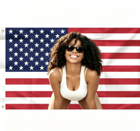 Drapeau publicitaire personnalisé à livraison rapide pour les fans, bannière américaine pour concerts, bars, dortoirs