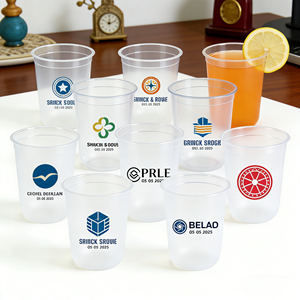 Gobelet en plastique jetable personnalisé 16 oz (500 ml) 17 oz pour boissons chaudes et froides, idéal pour les fêtes d'anniversaire, les réceptions familiales, la vaisselle de table - Product Image 1