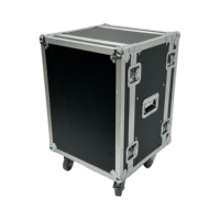 Flight case OEM personnalisé de haute qualité 12U+2U avec tiroir pour micros, pour amplificateur, avec fermeture à boucles, étanche IP67, robuste