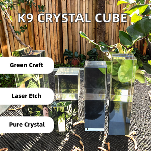 R-FT0056 Chất lượng cao K9 Cube pha lê Trống Tùy chỉnh trong suốt 3D khắc laser chamfered thân thiện với môi pha lê thủ công mỹ nghệ - Product Image 2