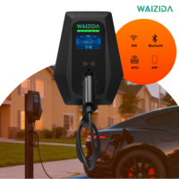 Boîtier mural de chargeur EV AC de niveau 2 32A ETL CSA avec connecteur Type 1, protection contre les fuites et fonctions multiples