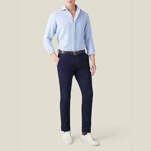 Camisa informal de algodón blanco de manga larga con botones, camisa de vestir formal de alta calidad, camisas ajustadas para hombre/ - Product Image 3