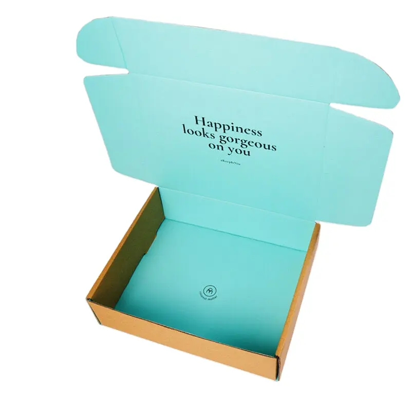 Grosir kotak kardus bergelombang mewah kemasan kotak pembungkus buku dengan Logo ramah lingkungan kertas pengiriman Cina menerima