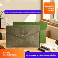 Porte-documents professionnel personnalisable en feutre, mallette pour ordinateur portable, pochette rectangulaire A4 à bouton-pression