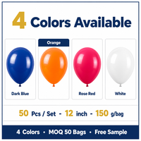Lot de 50 ballons orange brillants de 12 pouces, globos, ballons pour fête d'anniversaire, baby shower, décoration de fête, logo personnalisé