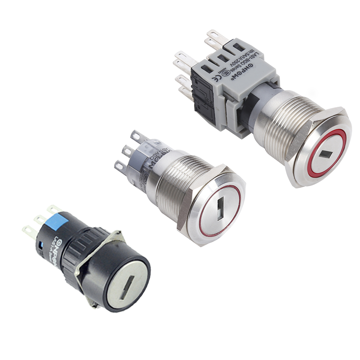 ONPOW круговой 2 & 3-позиционный вставной ключ для выключателя питания (dia.16 мм/19 мм/22 мм, CE,ROHS,REECH,IP40,IP65)