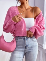Cardigan en tricot perlé respirant et tendance pour femme