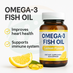 Compléments alimentaires pour la santé, soutien à la santé des yeux et du cerveau, DHA et EPA, huile de poisson oméga 3, capsules molles, saveur citron, pour la santé cardiaque - Product Image 3