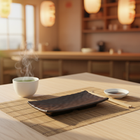 Assiettes à sushi rectangulaires noires de 8,5 pouces réutilisables, prix de gros d'usine, style japonais