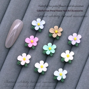Nouveaux accessoires pour nail art : Matériaux de décoration pour <span class=keywords><strong>ongles</strong></span> en résine, style frais, tendance Ins, fleur de gardénia à cinq pétales - Product Image 3