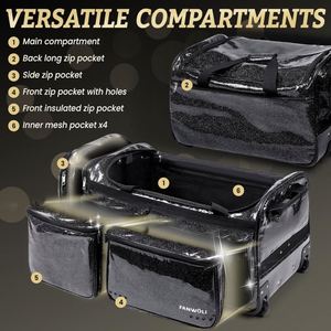 Muestra gratuita: Bolsa de baile con ruedas y estante colgante para cosméticos y ropa, sin costos adicionales. - Product Image 3