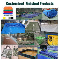Bâche PVC Grise Imperméable Personnalisée 500g 650gsm 600gsm 8x16m avec Œillets pour Dômes Géodésiques, Couverture de Tentes et Sacs
