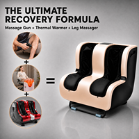 Masseur de jambes portable à compression d'air, infrarouge, vibrant, chauffant, pour le soin des pieds et des mollets, avec fonction de pétrissage profond