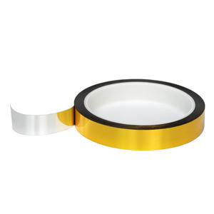 2 colores brillo plata oro superficie PET película <span class=keywords><strong>aluminizada</strong></span> y chapado en oro espejo de Metal reflectante Mylar DIY decoración <span class=keywords><strong>cinta</strong></span> <span class=keywords><strong>adhesiva</strong></span> - Product Image 4