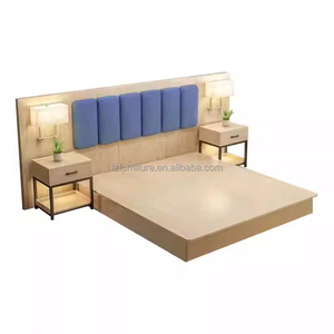 <b>Full</b> 3 Star Hotel Room Furniture <b>Set</b> Wood Twin Single <b>Bed</b> with Fabric Headboard Bedside Table Lounge Sofa Writing Desk & TV Unit - Product Image 4