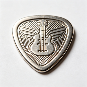 Custom Stainless Steel Guitar Pick Necklace Personalized Laser Engraved Text Pendant with <b>Wire</b> EDM and OEM Service - Product Image 2