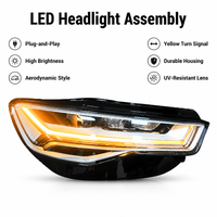 Phare LED pour Audi A6 C7 16-18, éclairage avant LED, systèmes d'éclairage automobile, mise à niveau complète des phares LED, feux de jour