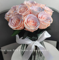 Roses éternelles à longue tige en gros, roses simples pour Noël, la Saint-Valentin, la fête des mères, la remise des diplômes, fleurs décoratives pour la maison