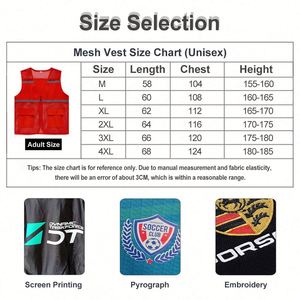 Promotional Custom Reflective With Logo for <b>Construction</b> Engineering <b>Clothes</b> Multi-Pocket Zipper <b>Work</b> Safety Vest - Product Image 4