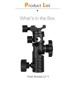 Adaptador Universal de zapata para Flash <span class=keywords><strong>Speedlite</strong></span>, montaje de Metal para disparador, soporte de paraguas, soporte de luz giratorio - Product Image 3