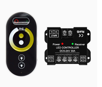 Éclairage et accessoires d'éclairage, variateurs de lumière, contrôleur LED RGB 10A 3 canaux RF tactile et télécommande colorée en fer
