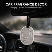 Diffuseur de parfum en céramique Finru pour voiture, pierre aromatique suspendue, huile essentielle parfumée, décoration d'intérieur, désodorisant, coffret cadeau, vente en gros