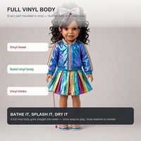 Poupées en peluche de haute qualité, design personnalisé, 18 pouces, pour filles, modèle de jouet avec des fonctionnalités éducatives et des chaussures et des vêtements en vinyle pour poupées