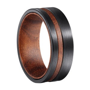 Collezione 2026 SZ Cheng Jewelers: Cinturino da Uomo in Ceramica Resistente con Inserto in Legno Naturale di Koa - Product Image 4