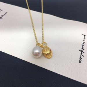 SHDIYAYUN Joyería de Perlas al Estilo Chino al por Mayor, Diseño de <span class=keywords><strong>Lingote</strong></span> de <span class=keywords><strong>Oro</strong></span>, <span class=keywords><strong>Colgante</strong></span> de Perla Natural de Agua Dulce - Product Image 2